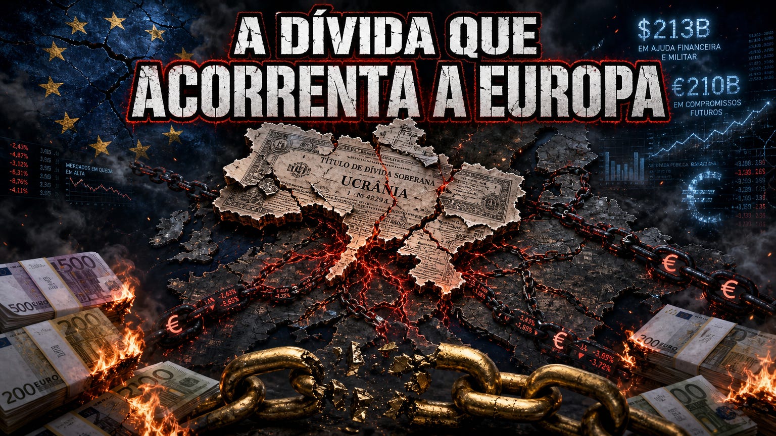 A DÍVIDA QUE ACORRENTA A EUROPA: COMO A ENGENHARIA FINANCEIRA PARA A GUERRA NA UCRÂNIA TORNOU A EUROPA REFÉM DA PRÓPRIA ESTRATÉGIA